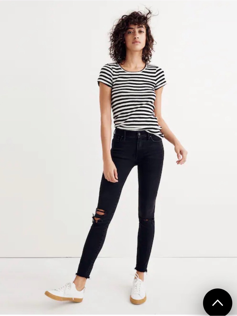 Madewell 9"‎ Mid-Rise Skinny Jeans in Black Sea #47 | Sz: 26T| Black Sea